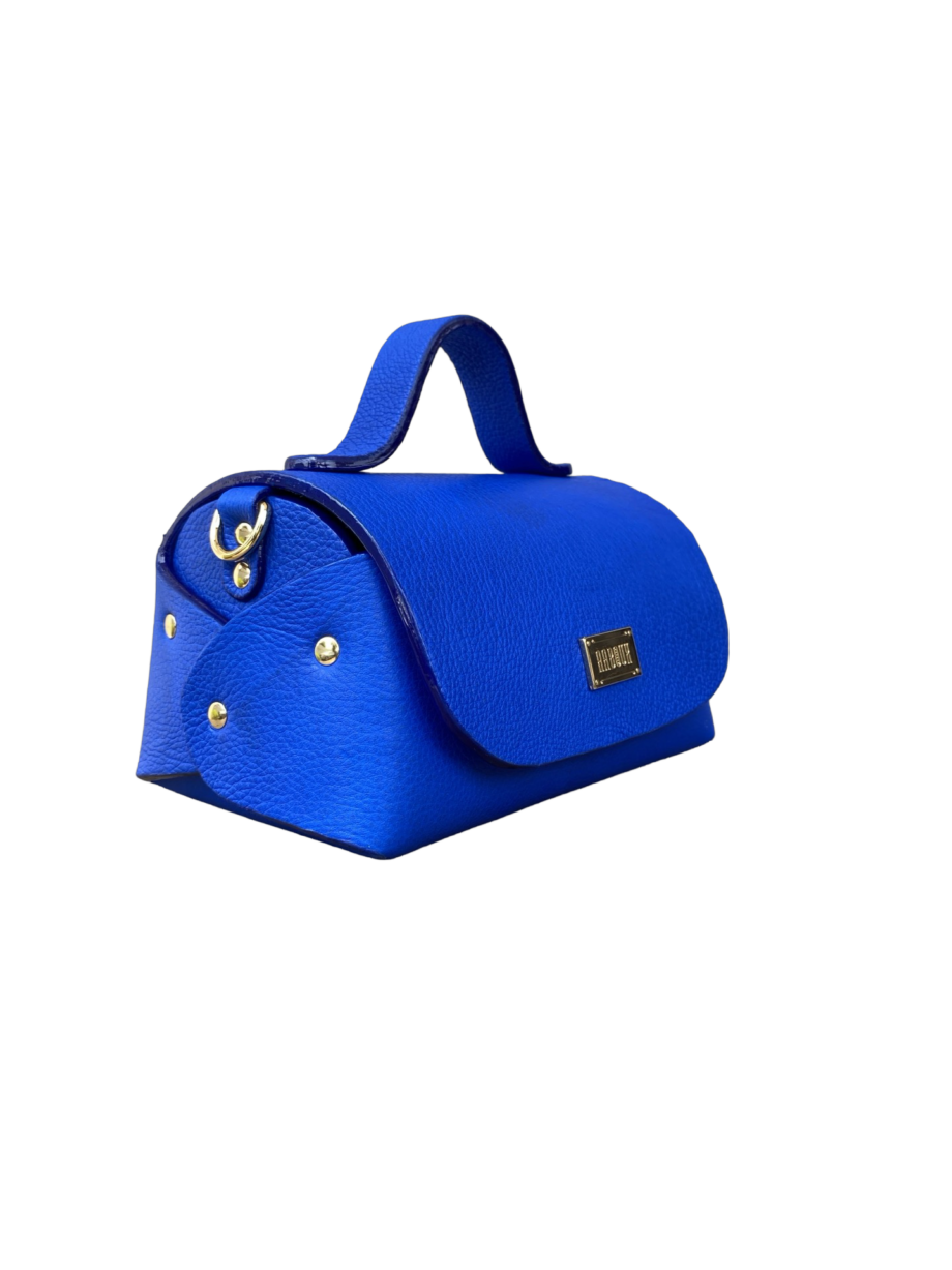 Mira Blue Crumpled Leather