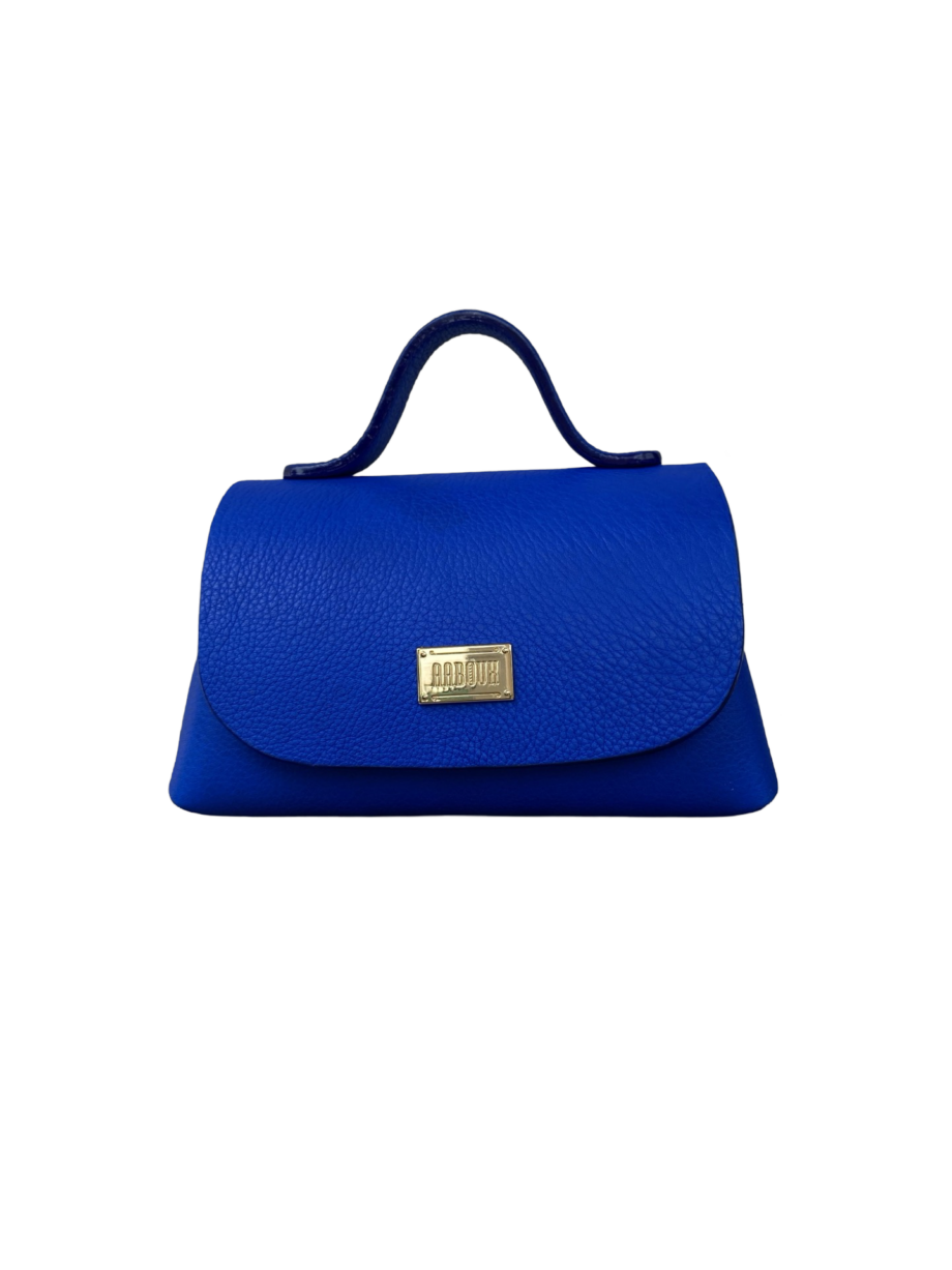 Mira Blue Crumpled Leather