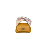 Lily Orange Flat Grain with Floral Print