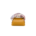 Lily Orange Flat Grain with Floral Print
