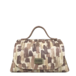 Mira XO Cream & Brown Handpaint Leather