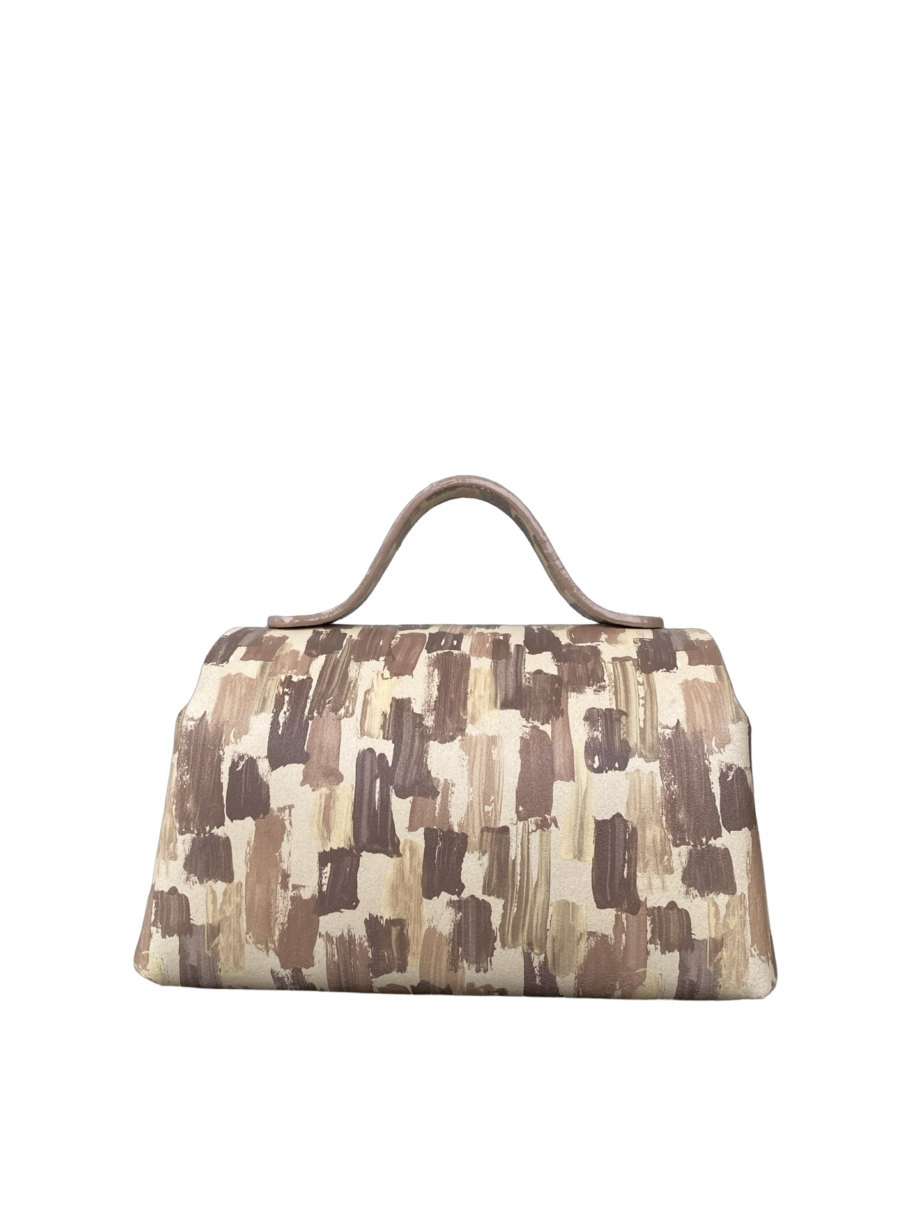 Mira XO Cream & Brown Handpaint Leather