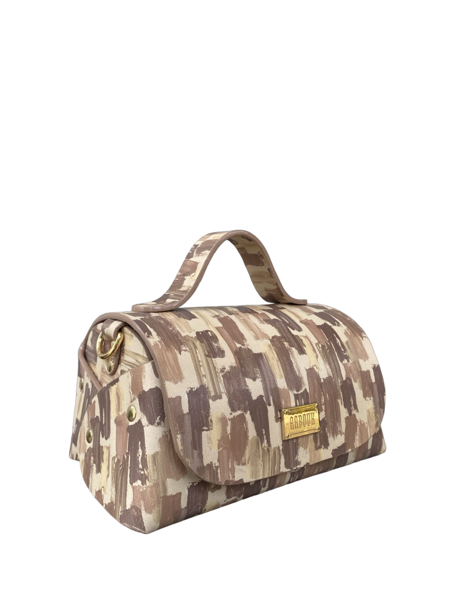 Mira XO Cream & Brown Handpaint Leather