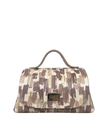 Mira XO Cream & Brown Handpaint Leather