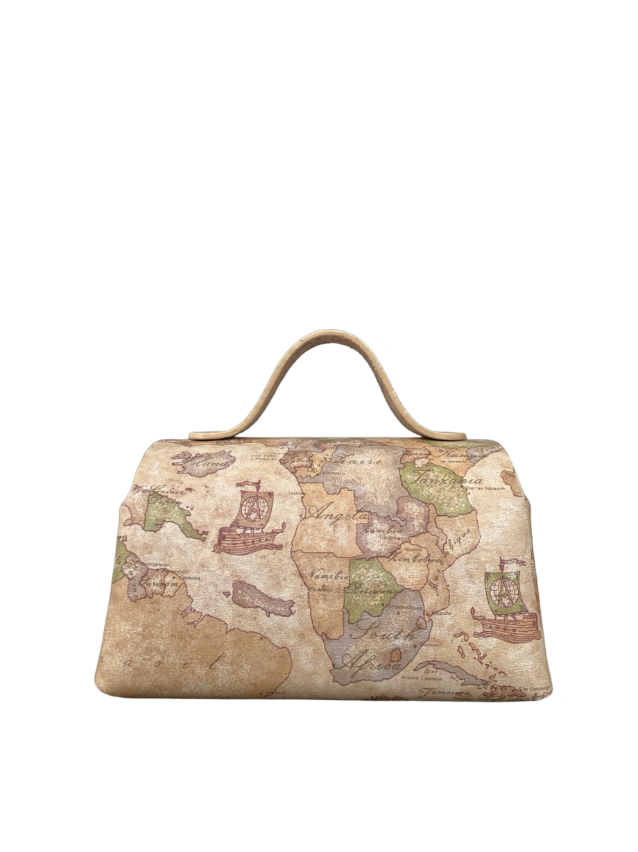 Mira XO Vintage Map Print Leather