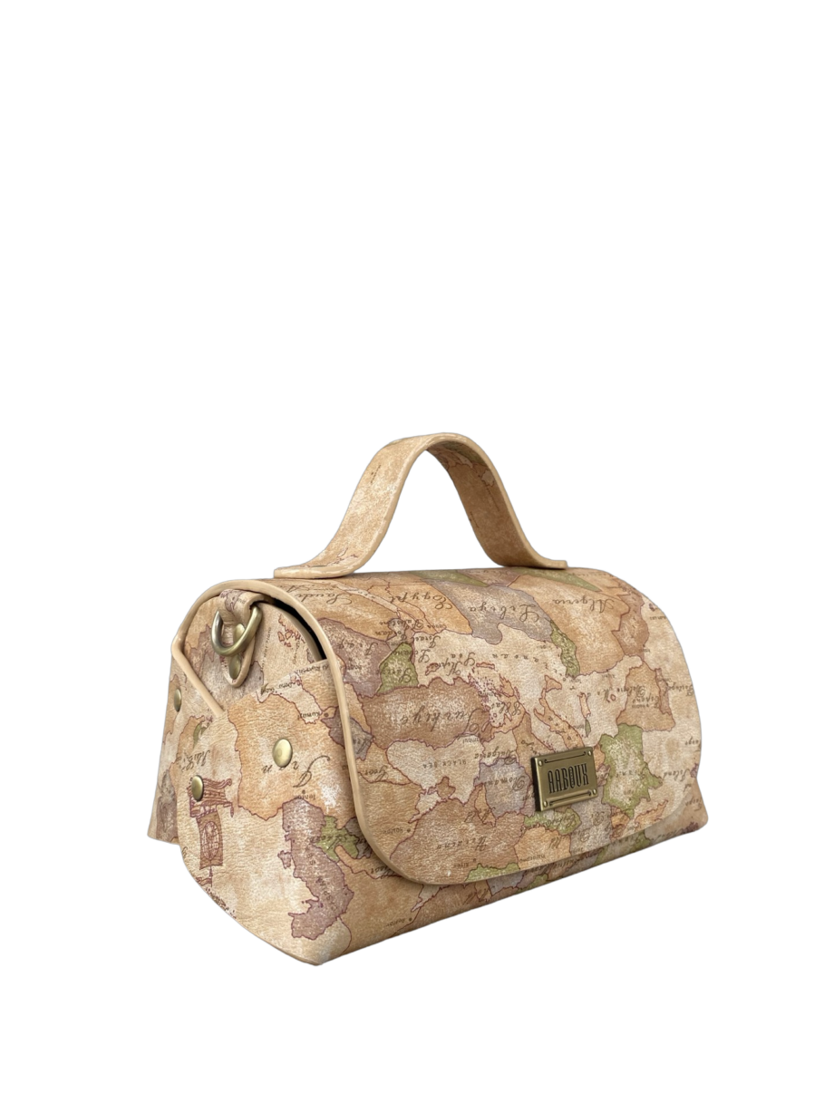 Mira XO Vintage Map Print Leather