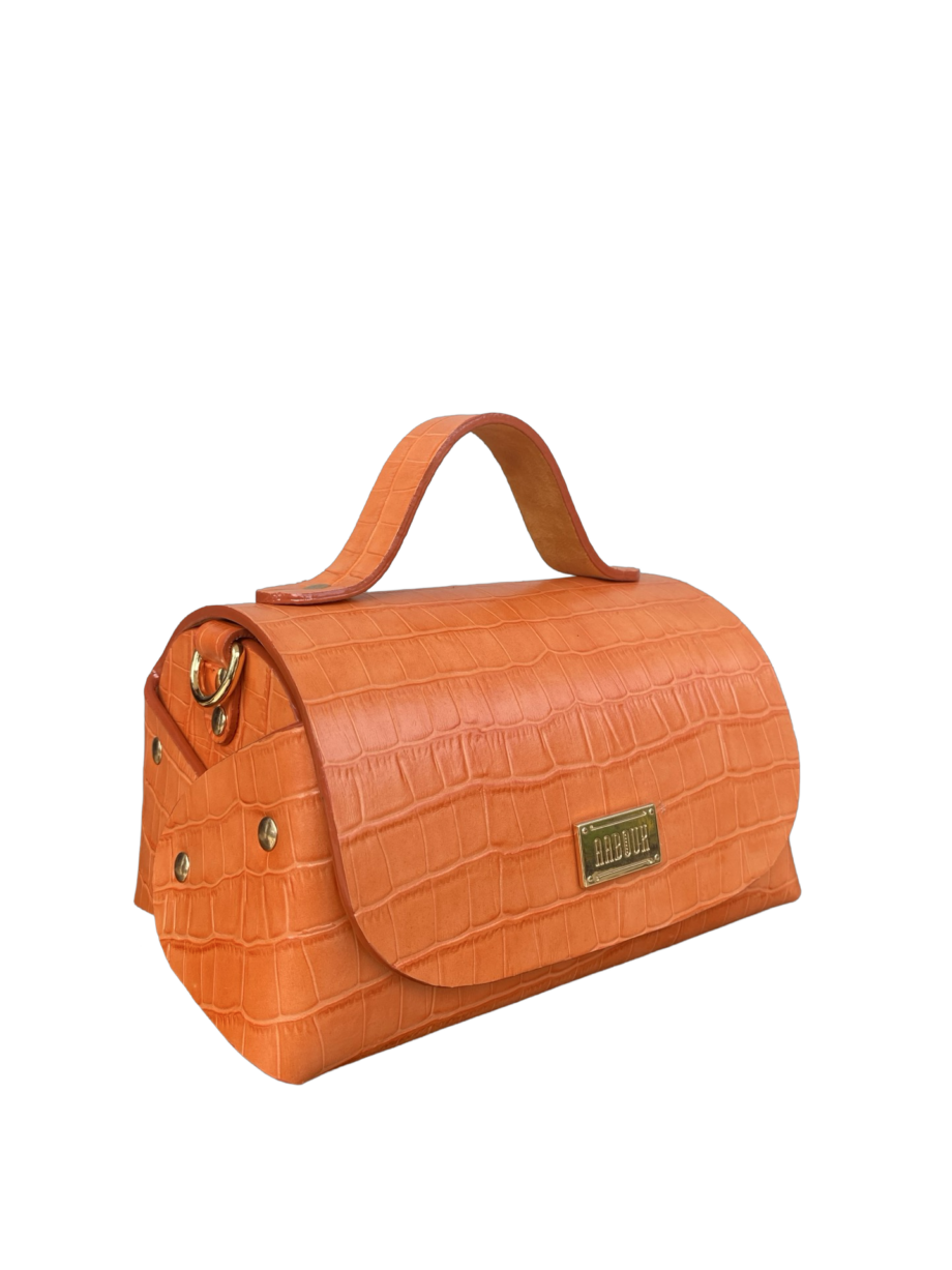Mira XO Orange Crocco Print