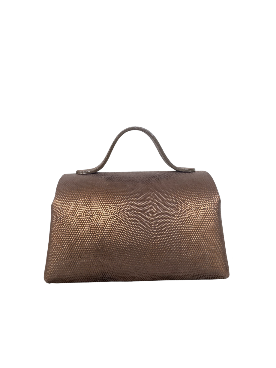Mira XO Bronzey Brown Tejus Lizard Print