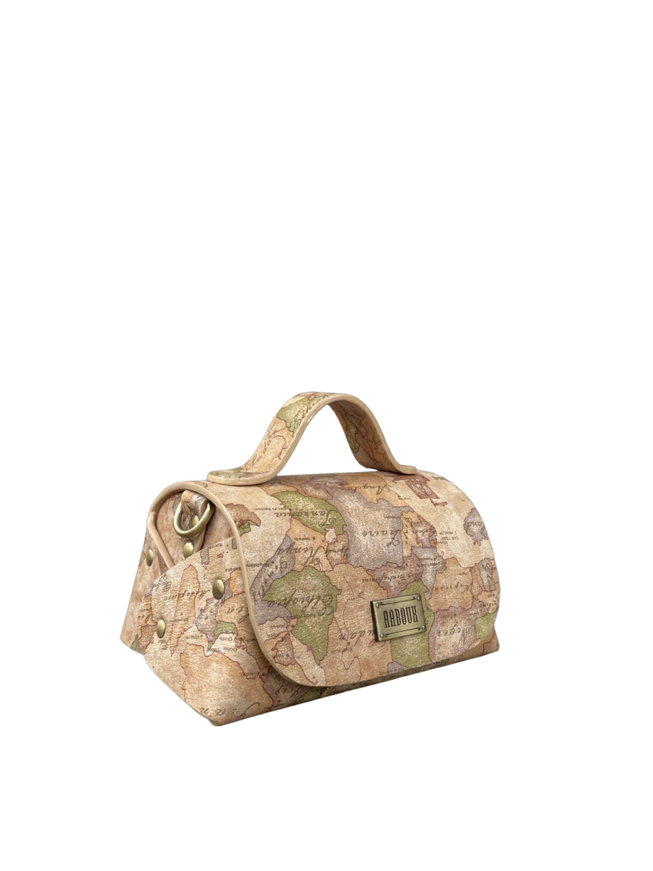 Mira Vintage Map Print Leather