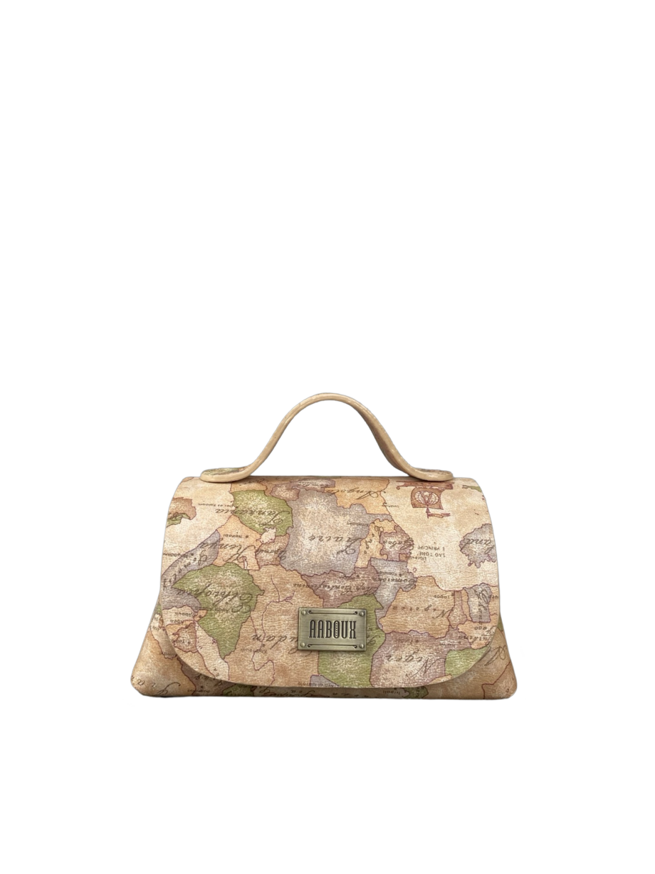 Mira Vintage Map Print Leather