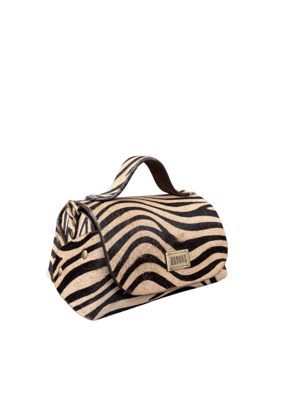 Mira Cream & Brown Zebra Stripe Pony