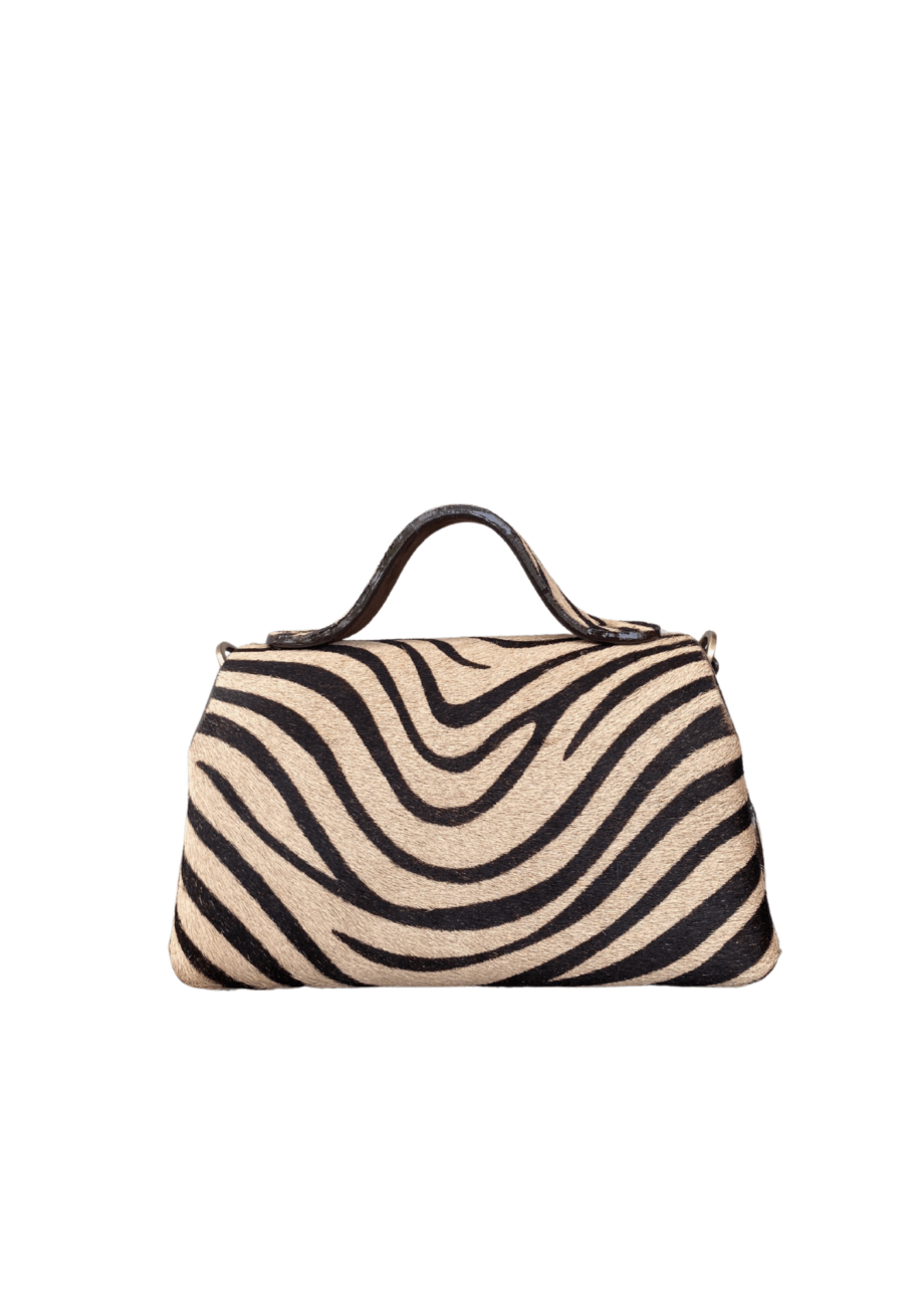 Mira Cream & Brown Zebra Stripe Pony