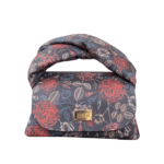 Nury XO Black & Multi Floral Print Leather