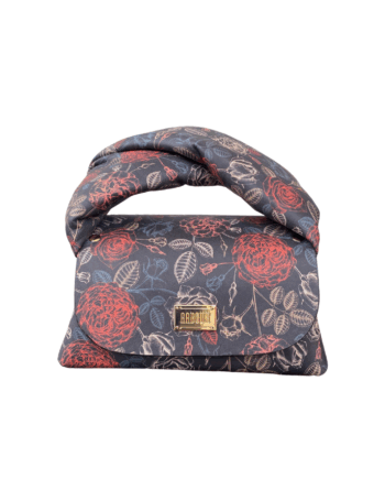 Nury XO Black & Multi Floral Print Leather
