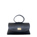 Hana Black Python Skin w Shiny Black nappa