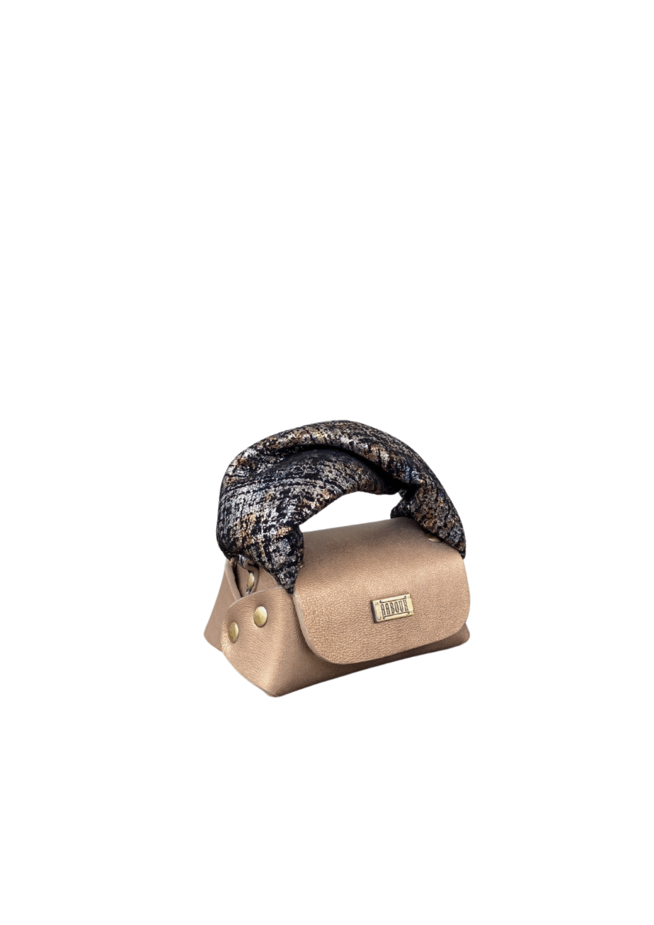 Lily Bronze Nappa w brown tweed effect