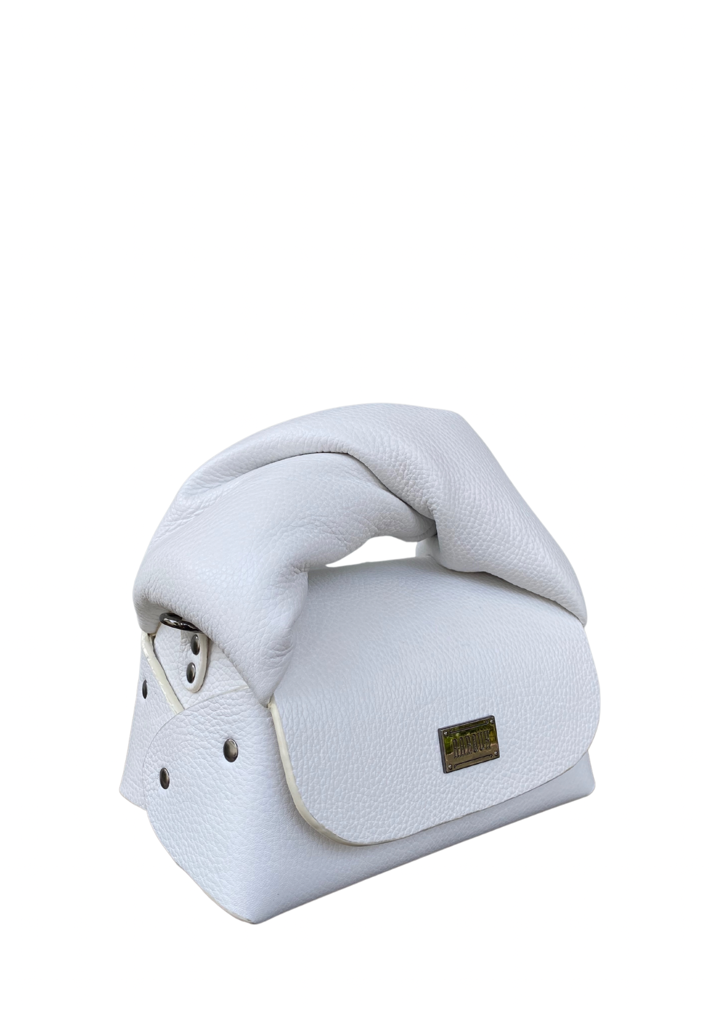 Nury Midi White Pebble Grain