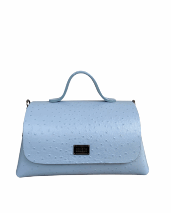 Mira Maxi Light Pastel Blue Ostrich Print