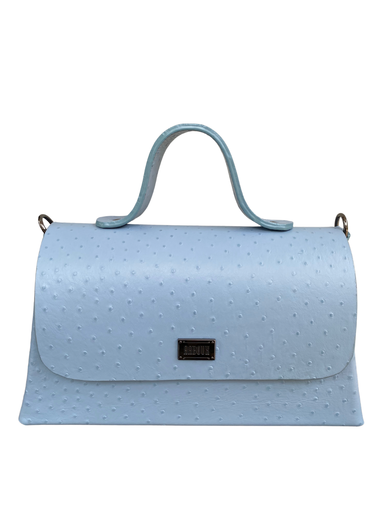 Lina Maxi Pastel Blue Ostrich Print