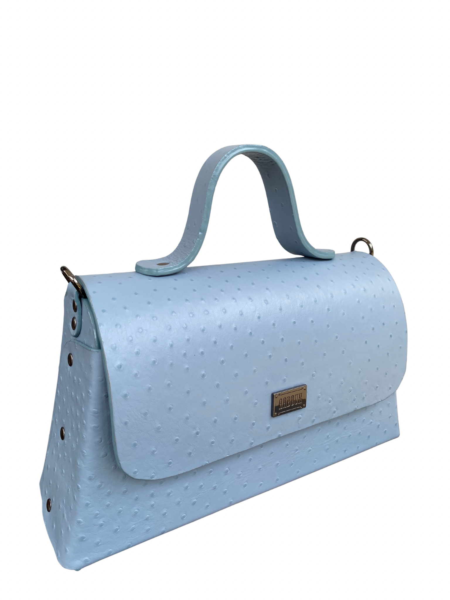 Lina Maxi Pastel Blue Ostrich Print