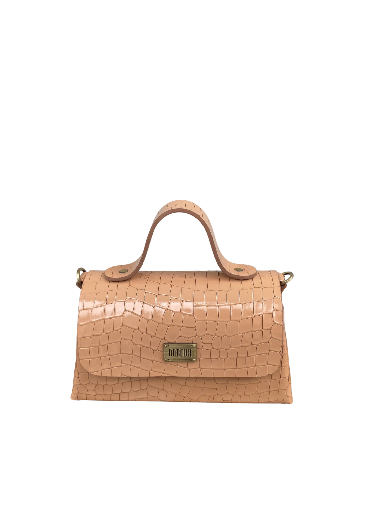 Lina Midi Tan Croc Print