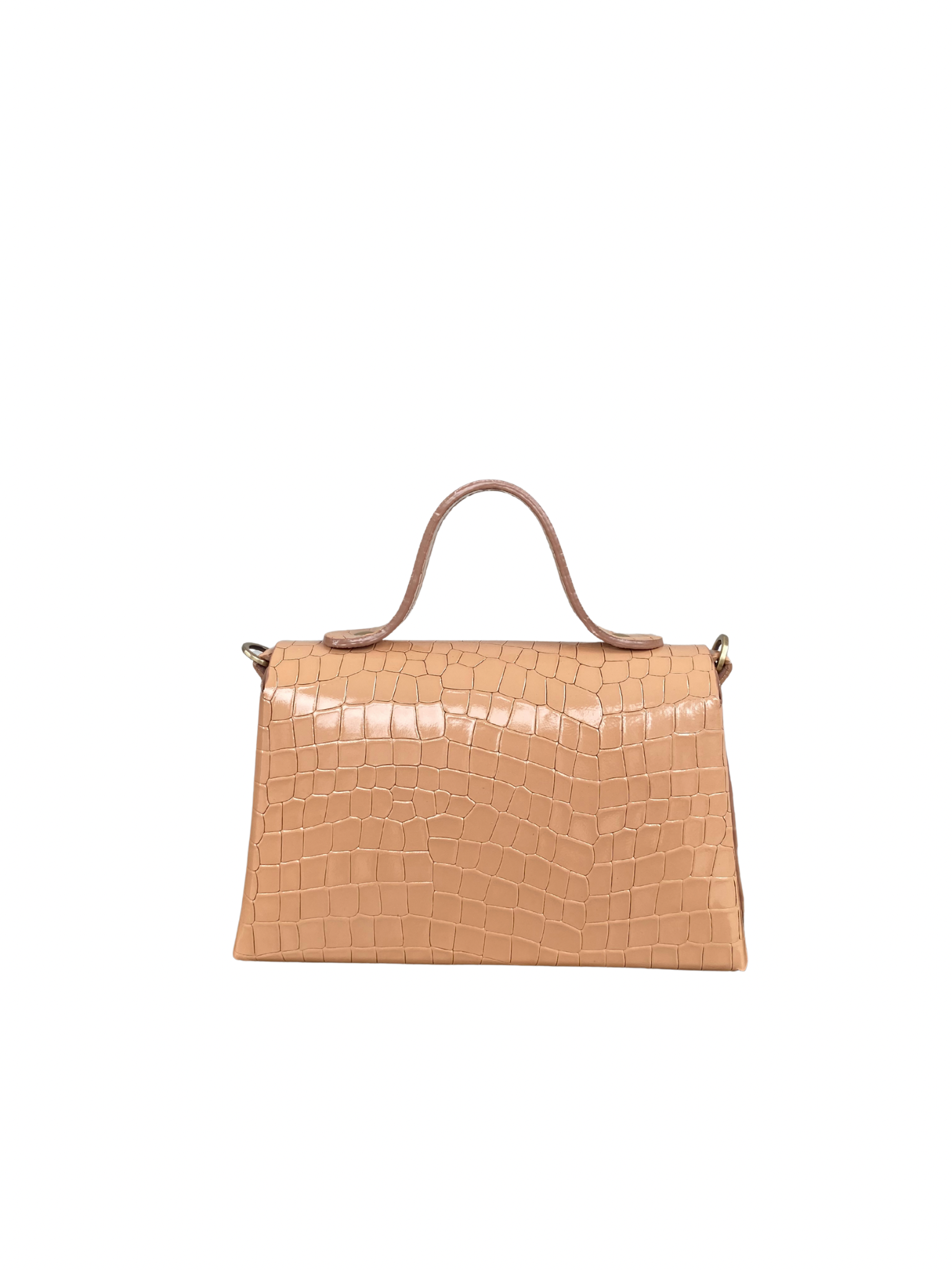 Lina Midi Tan Croc Print