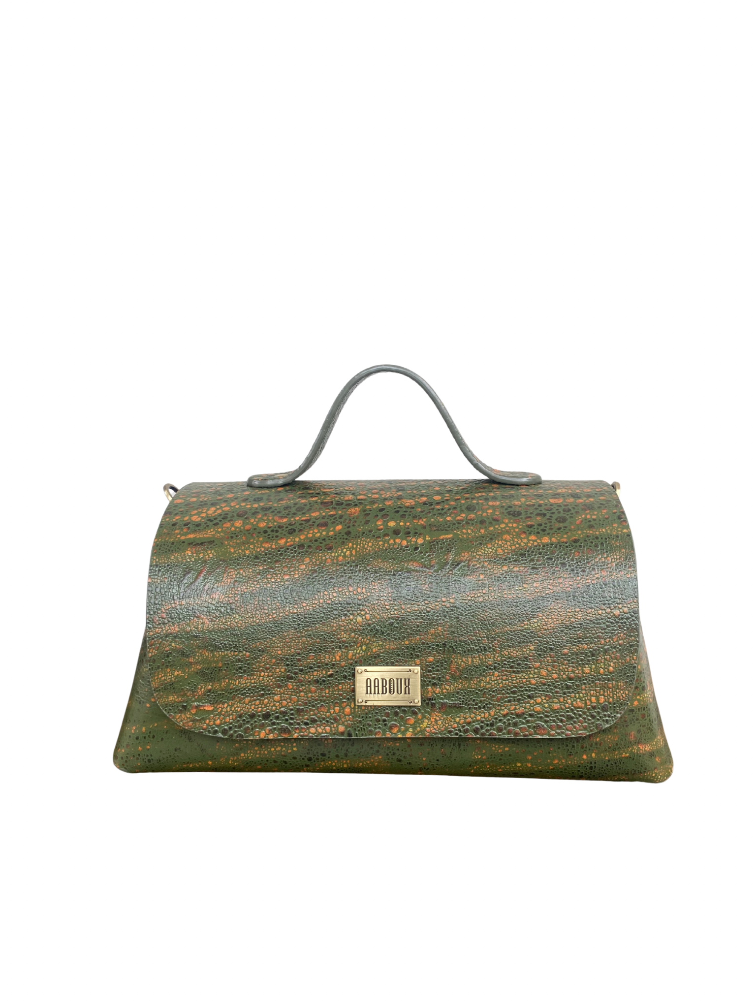 Mira Maxi Green & Orange Croc Print