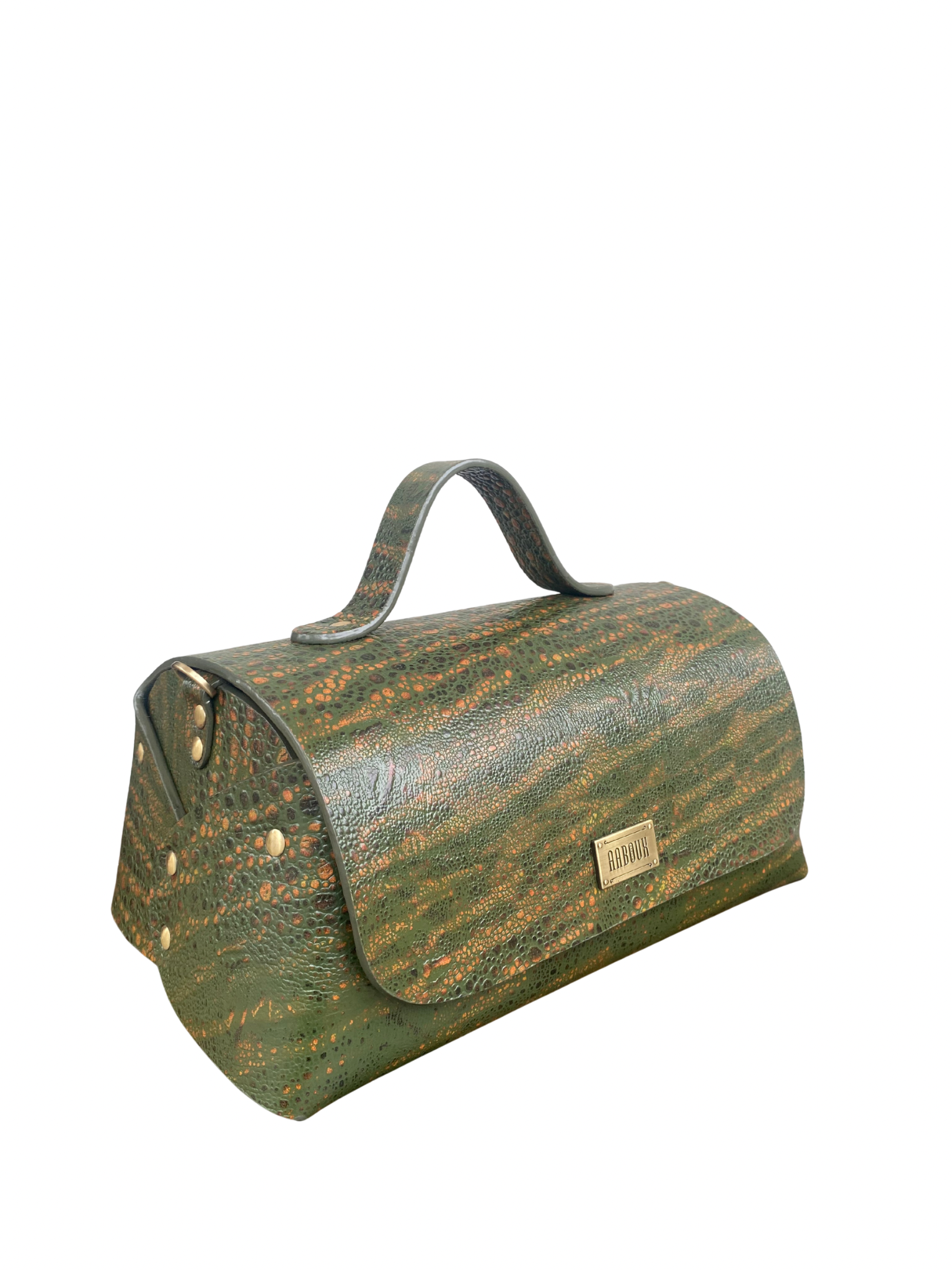 Mira Maxi Green & Orange Croc Print