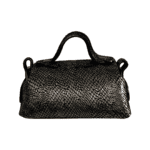 Kach Silver & Black Snake Print and Black Nappa
