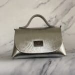 Mira Silver Wood Grain Print