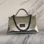 Mira Silver Wood Grain Print