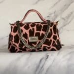Mira Pink & Brown Giraffe Print Pony