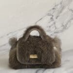 Kach Grey Brown Rabbit Fur