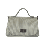 Mira White & Black Pinstripe Leather