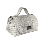 Mira Grey Croc Embossed Leather