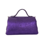 Mira Purple Metallic Micro Sequined Leather