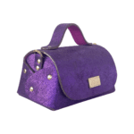 Mira Purple Metallic Micro Sequined Leather