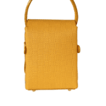 Dupe Yellow Check Print Leather