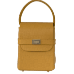 Dupe Yellow Check Print Leather