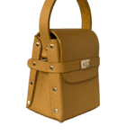 Dupe Yellow Check Print Leather