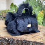 Kach Jet Black Rabbit Fur