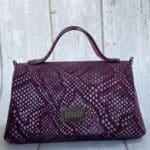 Mira Purple Python Silver Print Leather