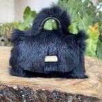 Kach Jet Black Rabbit Fur