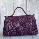 Mira Purple Python Silver Print Leather