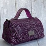 Mira Purple Python Silver Print Leather