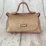 Kach Rose Gold Pebble Grain Leather