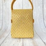 Dupe Yellow & White Herringbone Leather