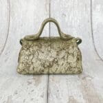 Kach Gold & Green Sponge effect leather
