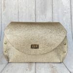 Mags Gold Crumpled Leather