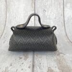 Kach Micro Black Chevron Embossed leather